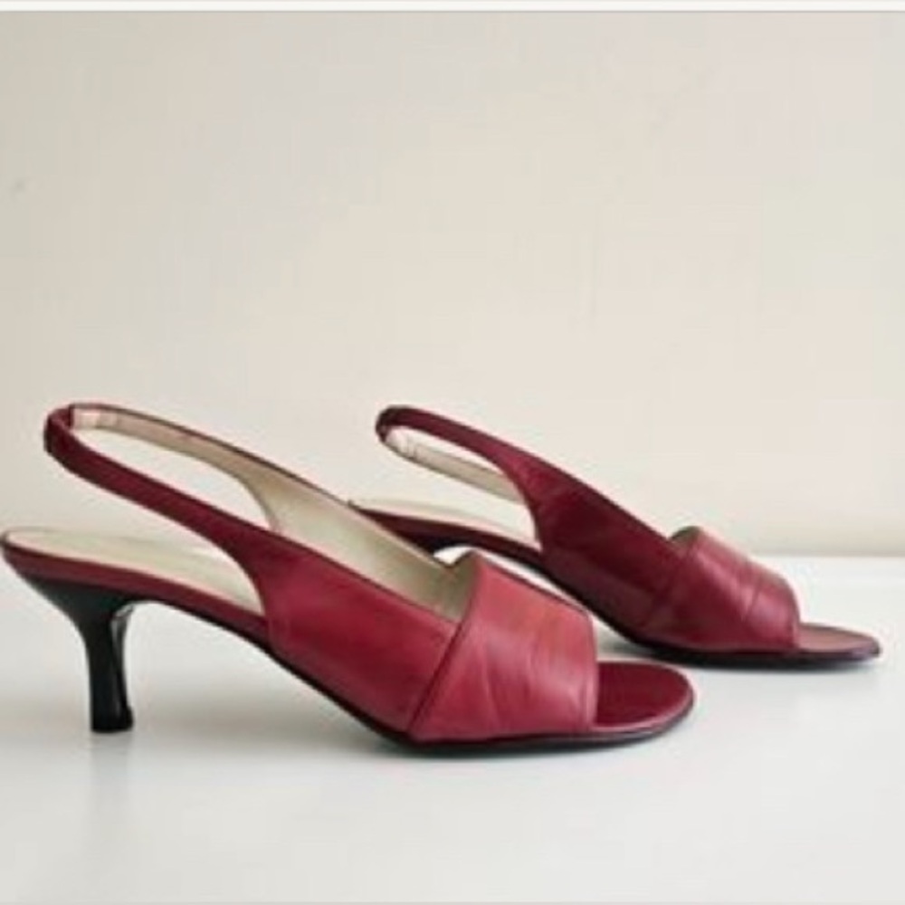Casual Corner Slingback Red Women's Sandal Heels